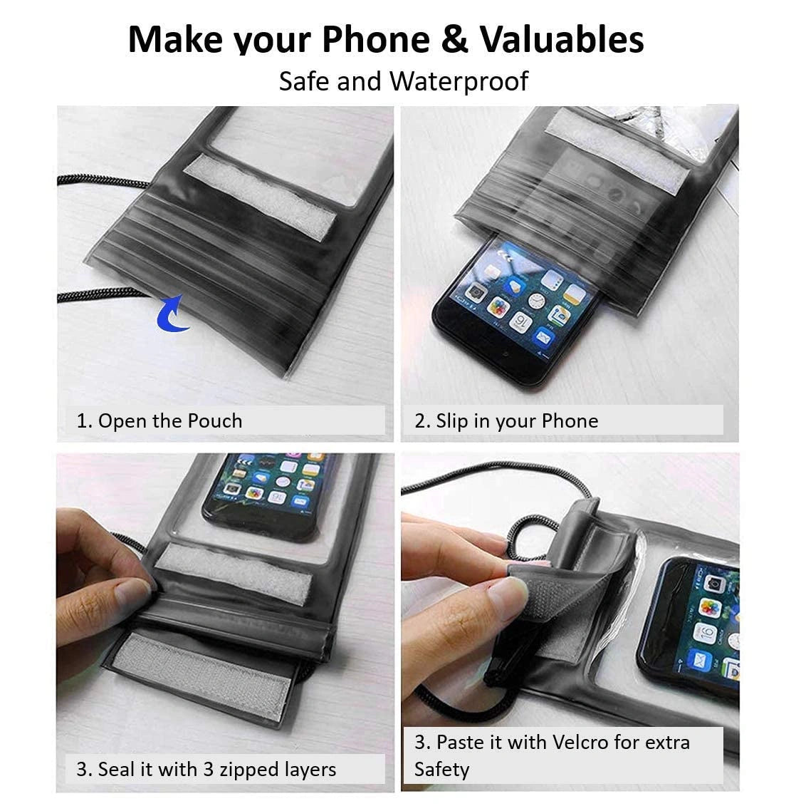 TecSox PVC Rain Protection Cover for 7 inches | Phone Pouch