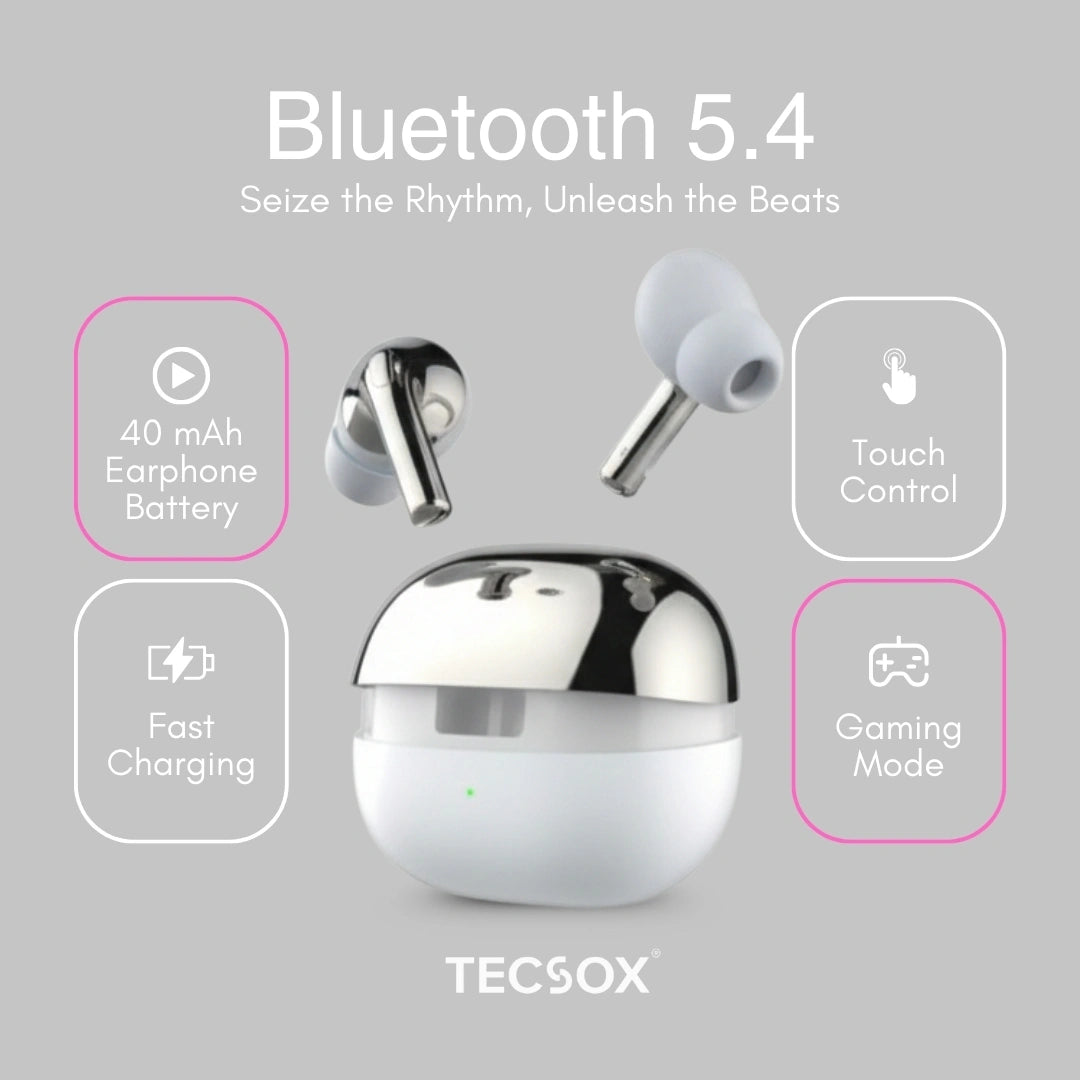 TecSox Omega 471 Wireless Earbud With Comfortable Fit | IPX Water Resistant