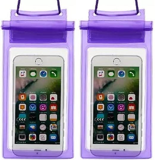 Buy TecSox Waterproof Sealed  PVC Transparent Rain Protection Mobile Cover Pouch [Pack of 2]