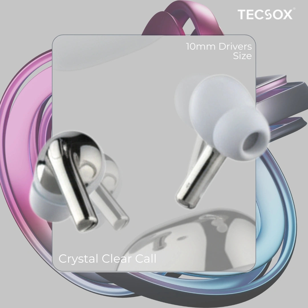 TecSox Omega 471 Wireless Earbud With Comfortable Fit | IPX Water Resistant