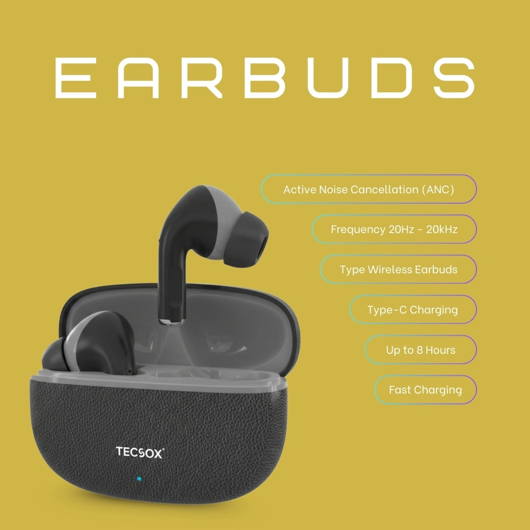 TecSox Neo771 Wireless Earbud With Deep Bass & Comfortable Fit | IPX Water Resistant