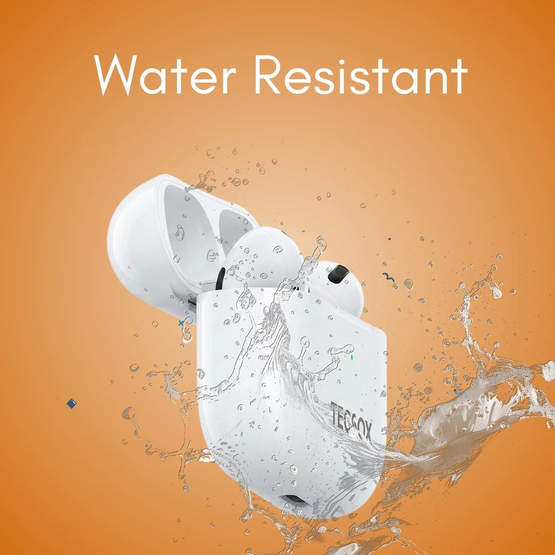 Buy TecPod Max White Bluetooth Earbuds | Deep Bass | 30-hour playtime