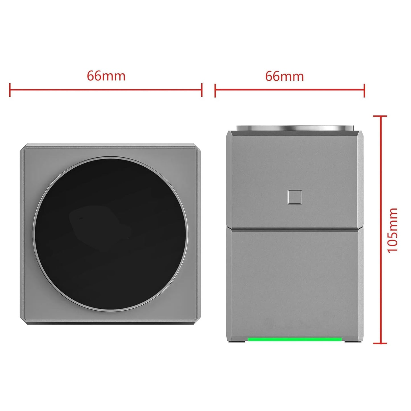 PowerCharge Wireless Charger for iPhone | Fast Charging Adaptor- Brushed Silver