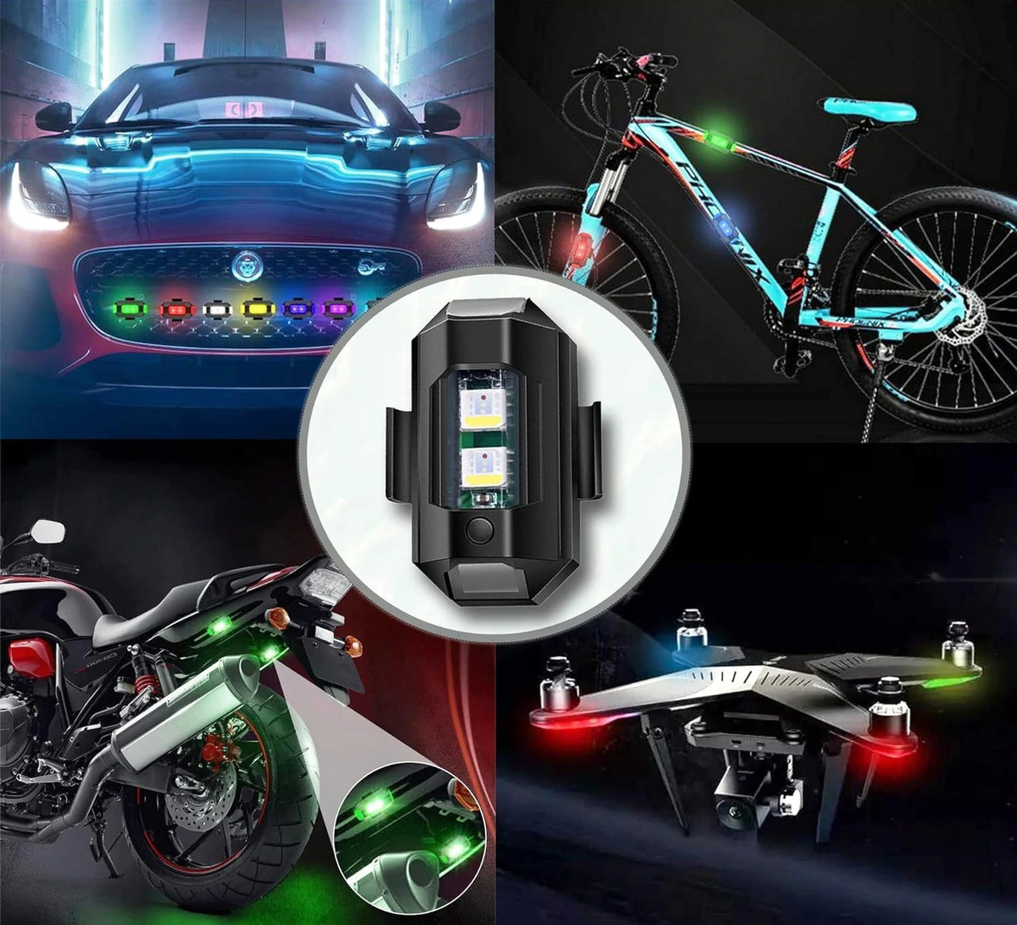 TecSox LED Emergency Strobe Light | USB Rechargeable