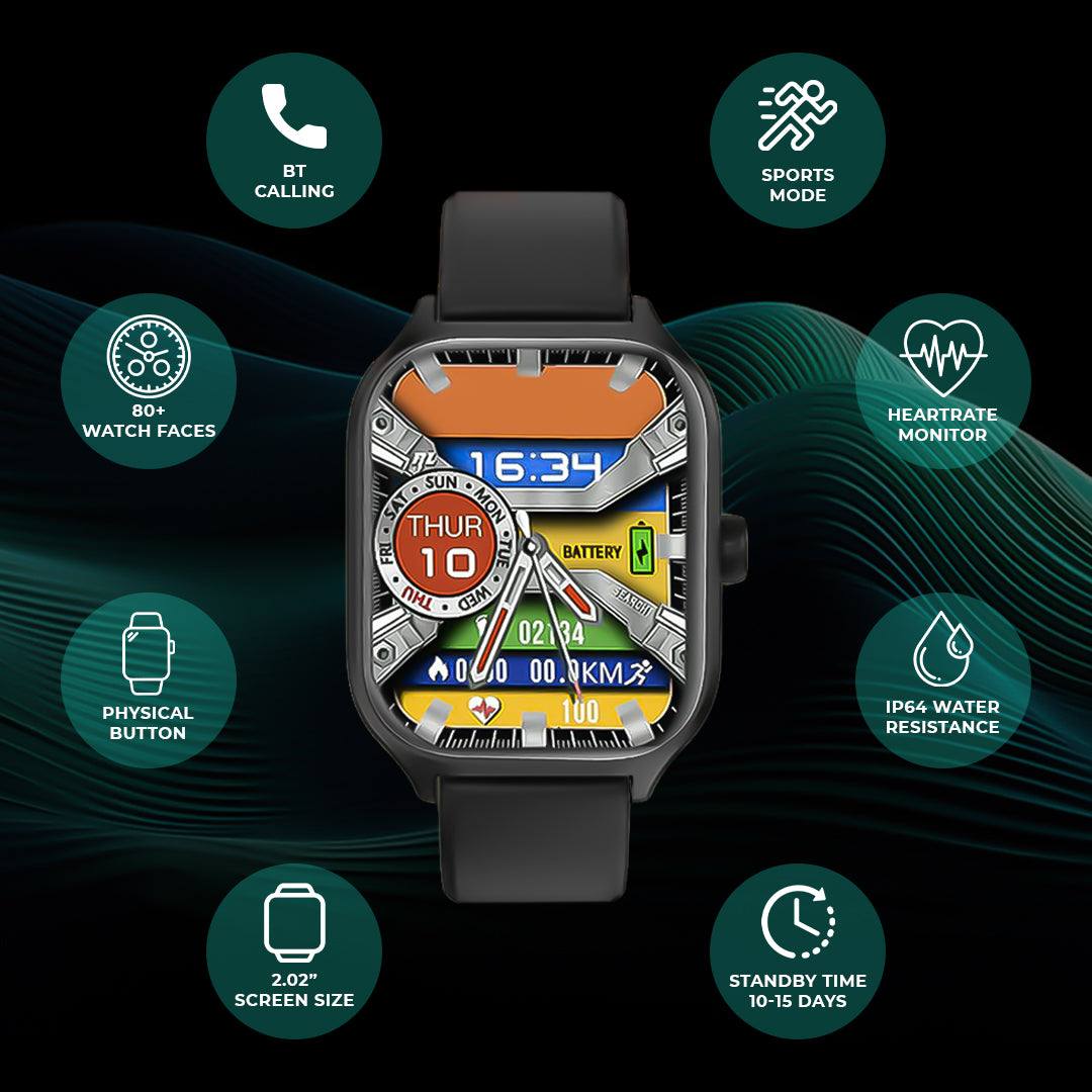 Spectra Smart Watch | 10-15 Day Standby Time | 2.02 Inch Biggest HD Di