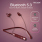 TecSox Verve Bluetooth Neckband | Metallic Touch + High Bass