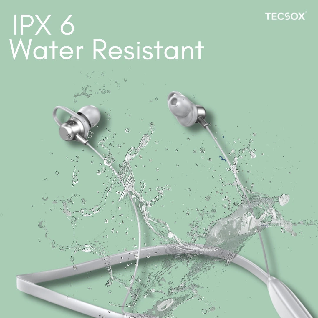 TecSox Verve Bluetooth Neckband | Metallic Touch + High Bass