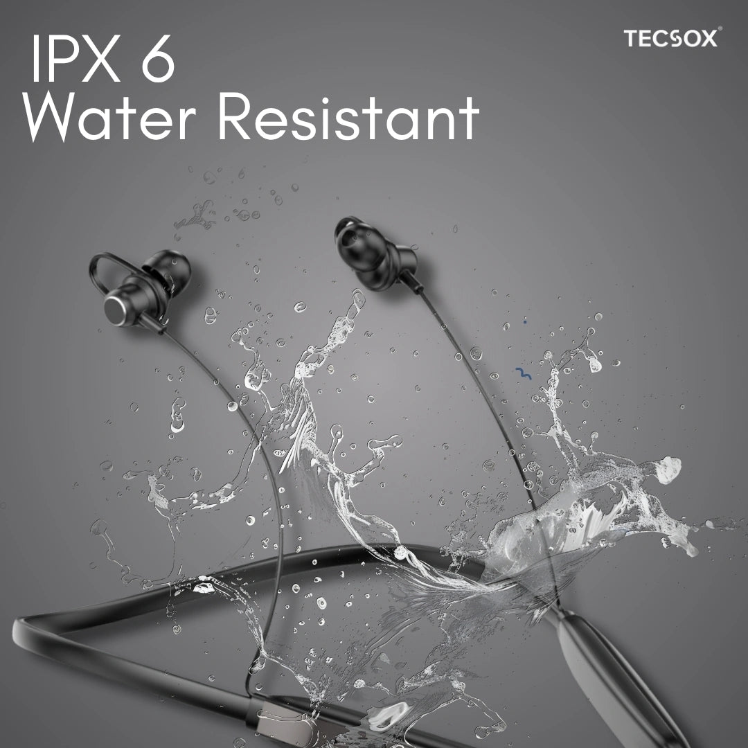 TecSox Verve Bluetooth Neckband | Metallic Touch + High Bass