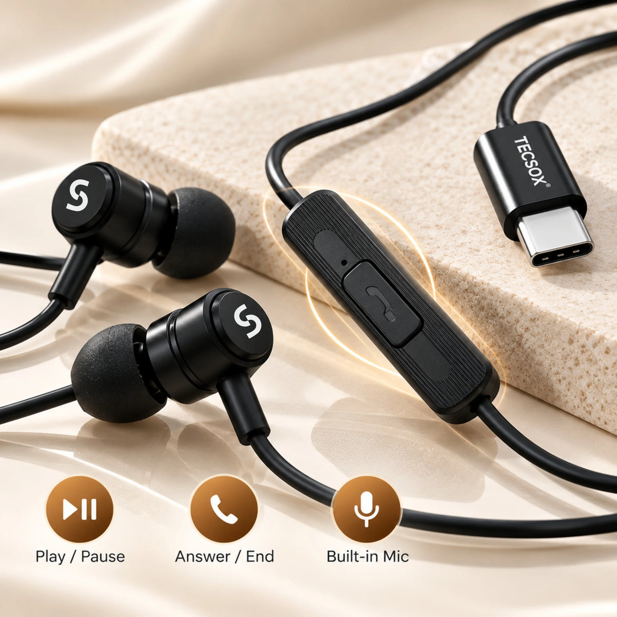 TecSox Bass Buds 341 and Type C Earphone |  Combo offer