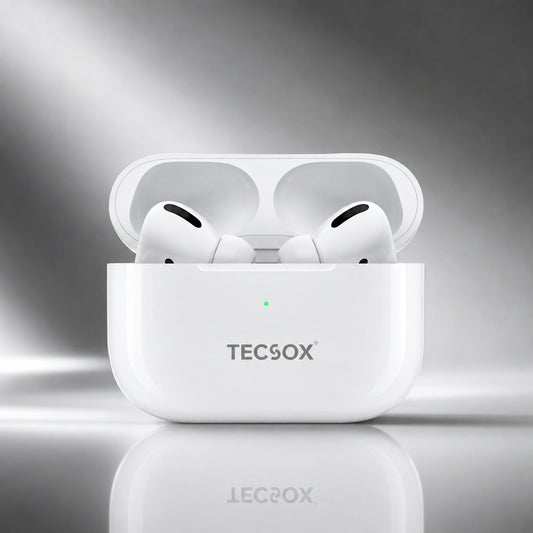 TecPod Max White Bluetooth Earbuds | Deep Bass | 30-hour playtime