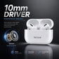 TecPod Max White Bluetooth Earbuds | Deep Bass | 30-hour playtime
