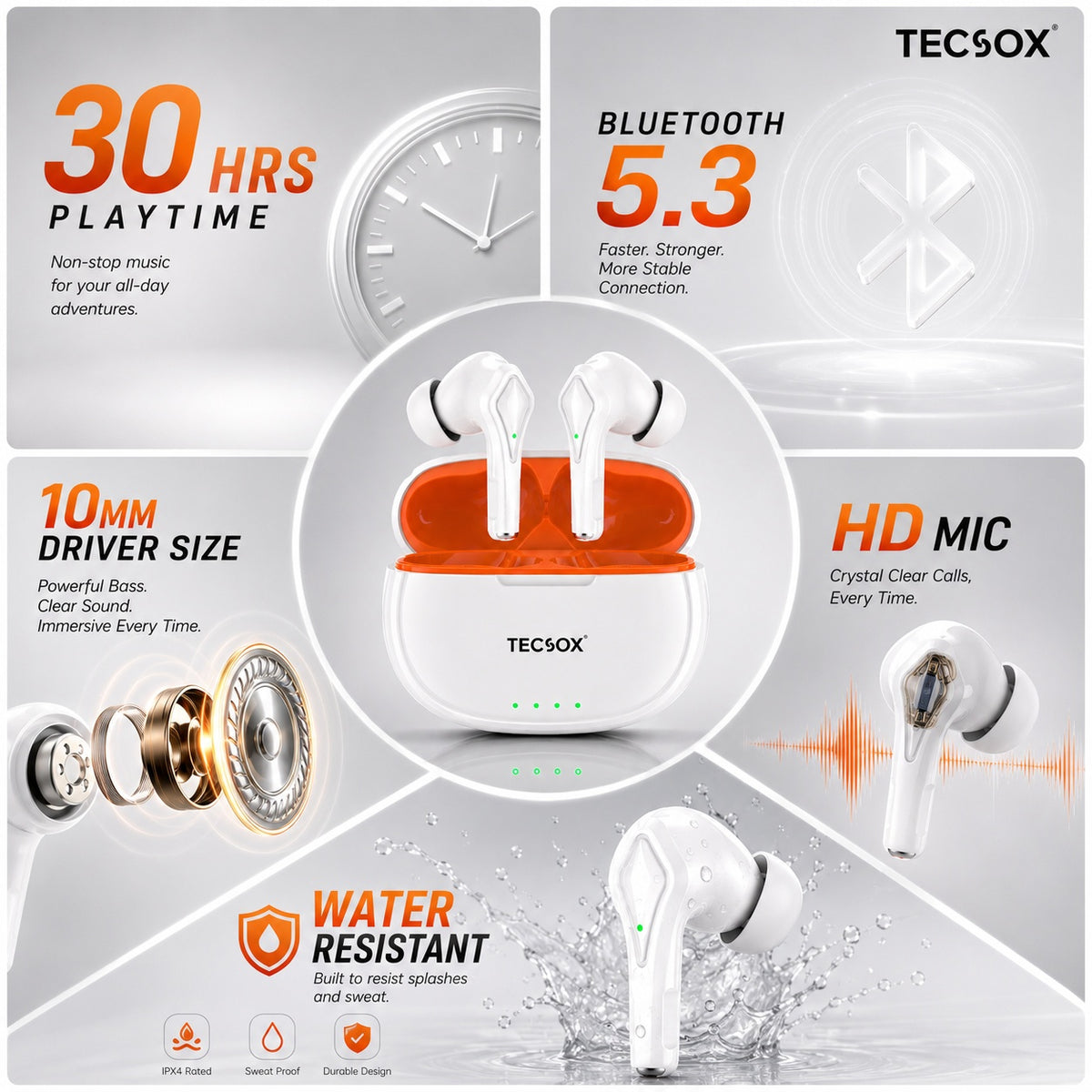 Buy Combo TecSox Neo231 Wireless Earbud With Deep Bass