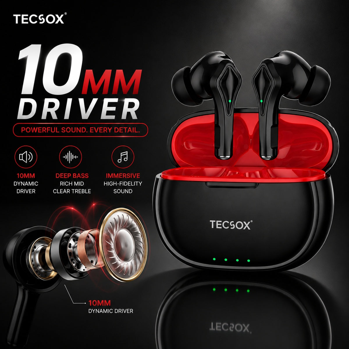 Buy Combo TecSox Neo231 Wireless Earbud With Deep Bass