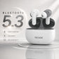 TecSox Pulse 611 Bluetooth Earbuds | Bluetooth 5.3 | 30Hr Play Time | Deep Bass Airpods