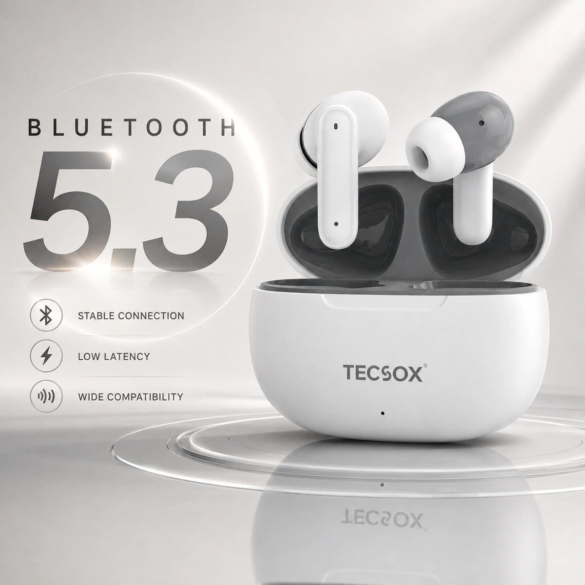 Order TecSox Pulse 611 Bluetooth Earbuds | Deep Bass | 30 Hour Play time