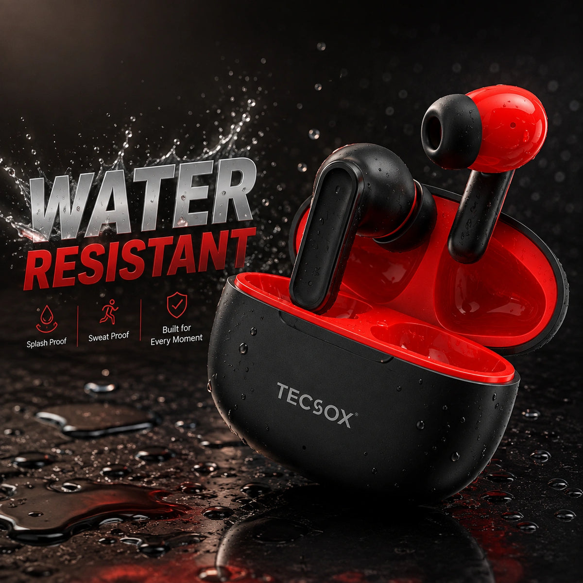 Order TecSox Pulse 611 Bluetooth Earbuds | Deep Bass | 30 Hour Play time