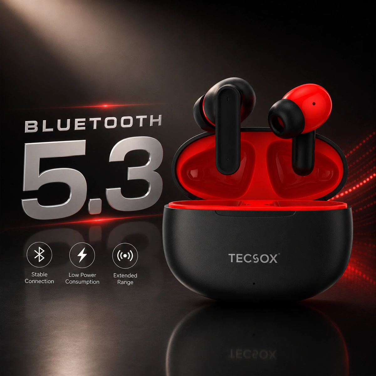 Order TecSox Pulse 611 Bluetooth Earbuds | Deep Bass | 30 Hour Play time