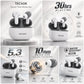 TecSox Pulse 611 Bluetooth Earbuds | Bluetooth 5.3 | 30Hr Play Time | Deep Bass Airpods