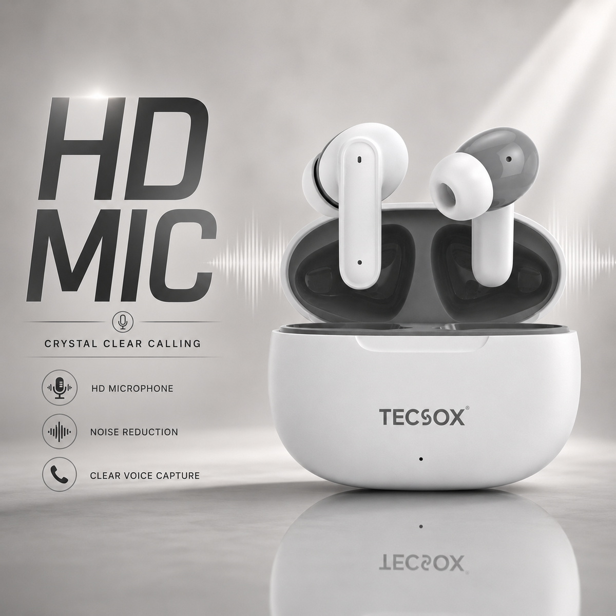 Order TecSox Pulse 611 Bluetooth Earbuds | Deep Bass | 30 Hour Play time
