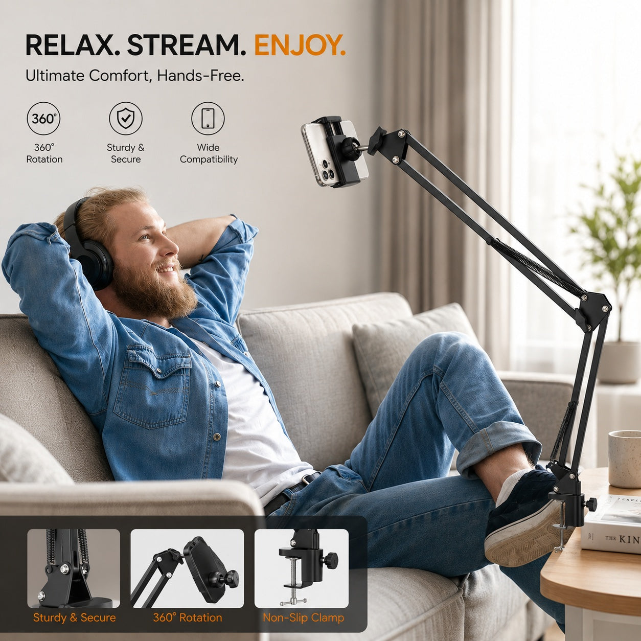 Tecsox Mount Universal Cell Phone Stand Holder | 360° Rotation