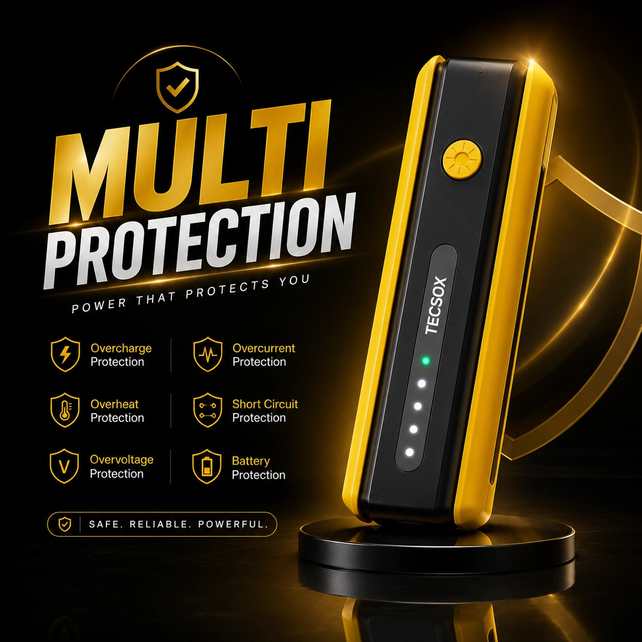 TecSox Travel Mate | 5000 mAh Powerbank | 25W