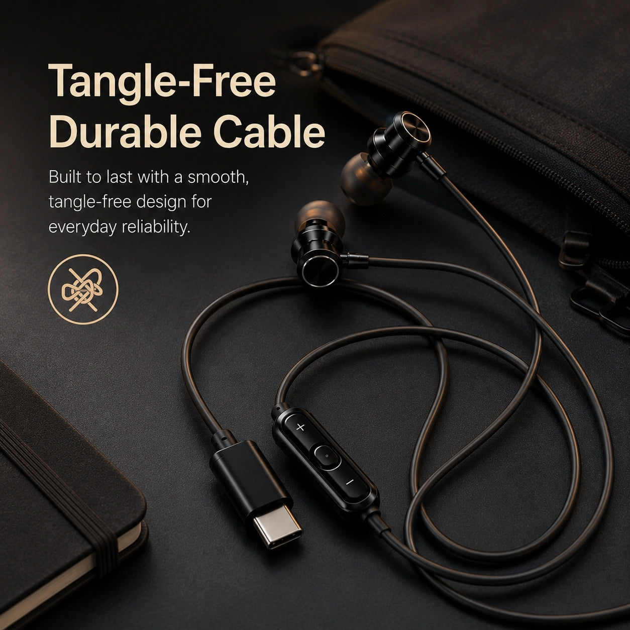 TecSox Type C Earphones | Deep Bass & Balanced Sound