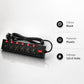 TecSox 6 Pin Extention Board  | 2.7 m length | Under Rs.350
