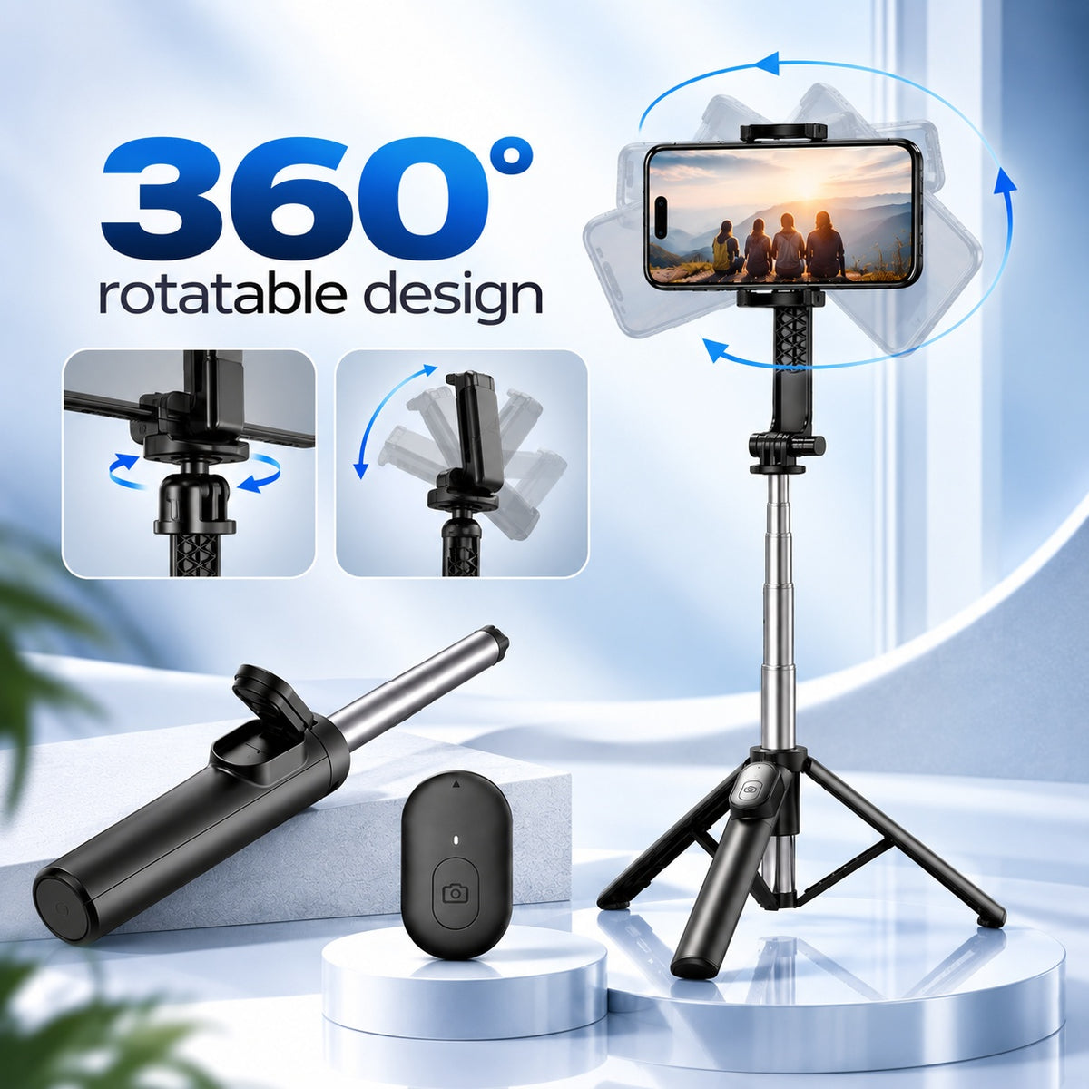 Order Selfie Stick Tripod with Remote Control R1 Online | Combo