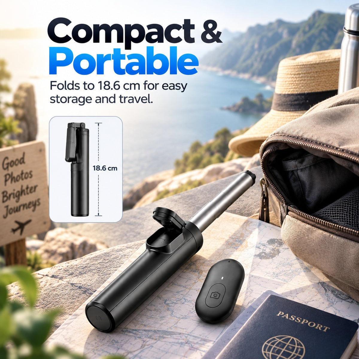 Order Selfie Stick Tripod with Remote Control R1 Online | Combo