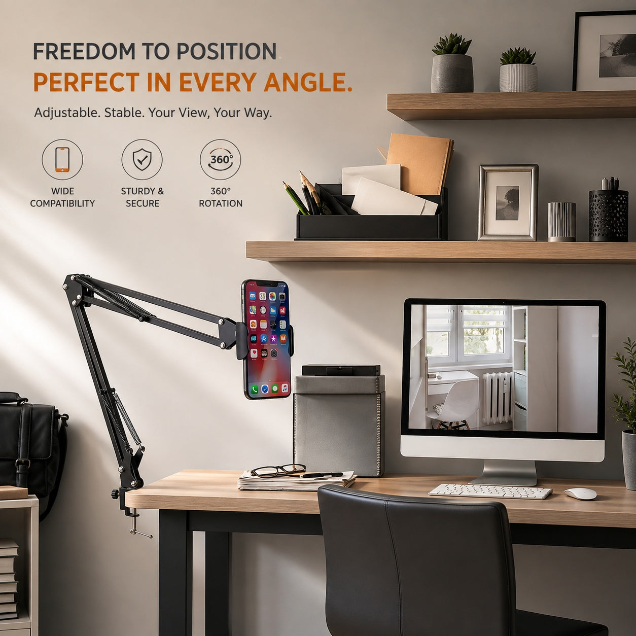 Tecsox Mount Universal Cell Phone Stand Holder | 360° Rotation