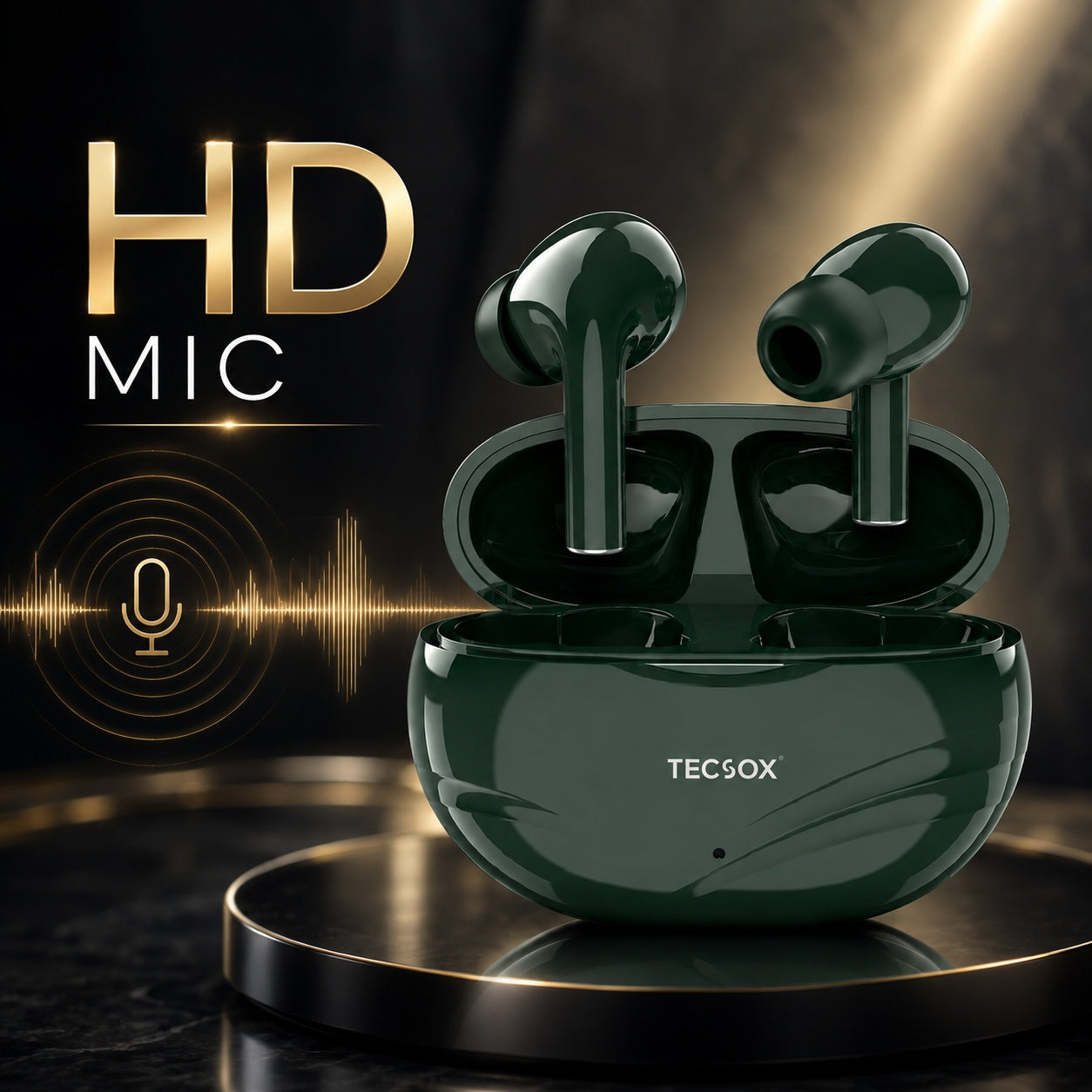 TecSox Neo591 Wireless Earbud With Deep Bass & Comfortable Fit | IPX Water Resistant