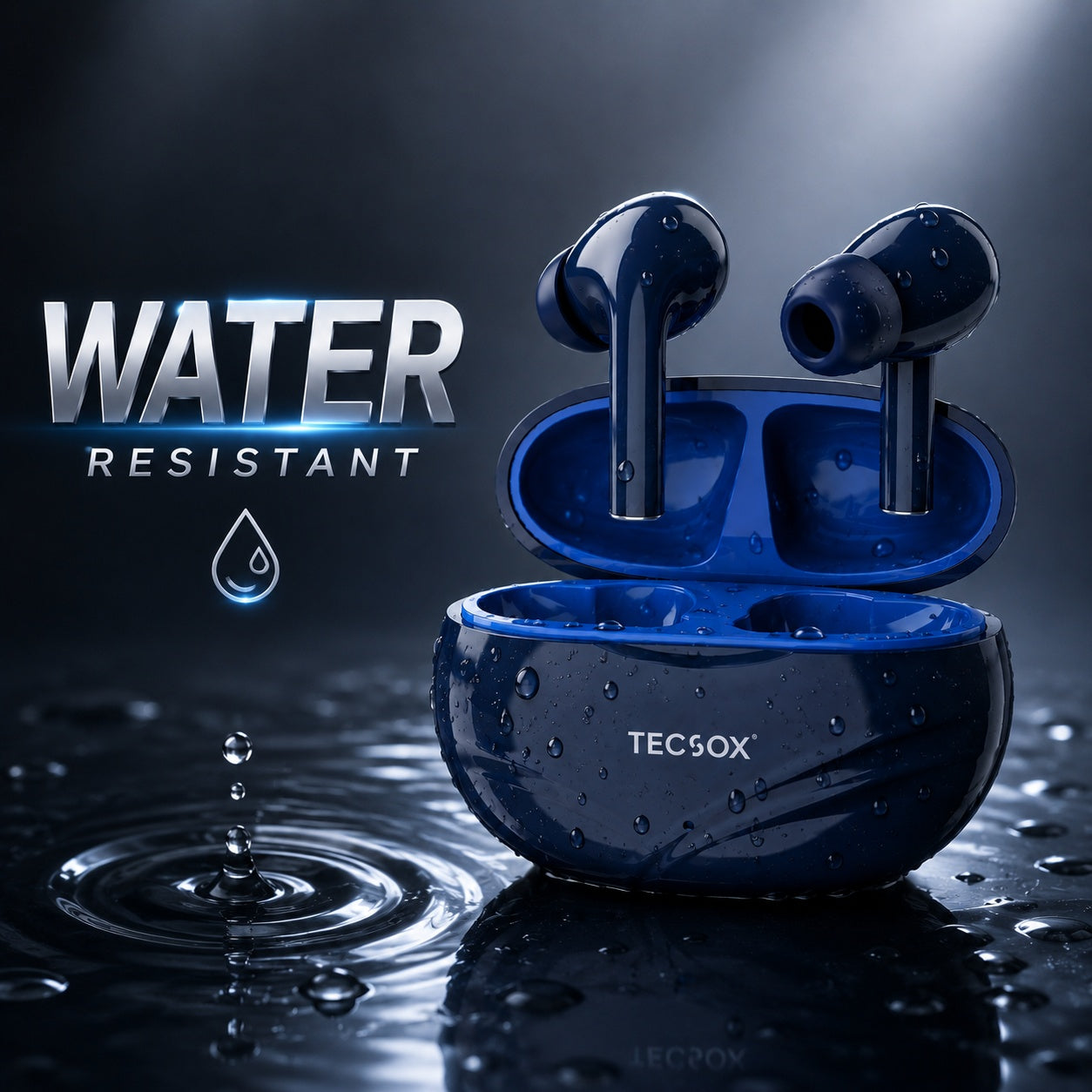 TecSox Neo591 Wireless Earbud With Deep Bass & Comfortable Fit | IPX Water Resistant