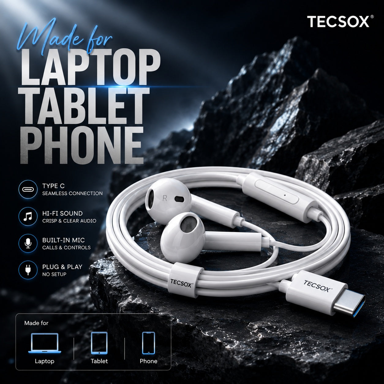 TecSox Bass Buds72 |  Deep Bass with Clear Vocals