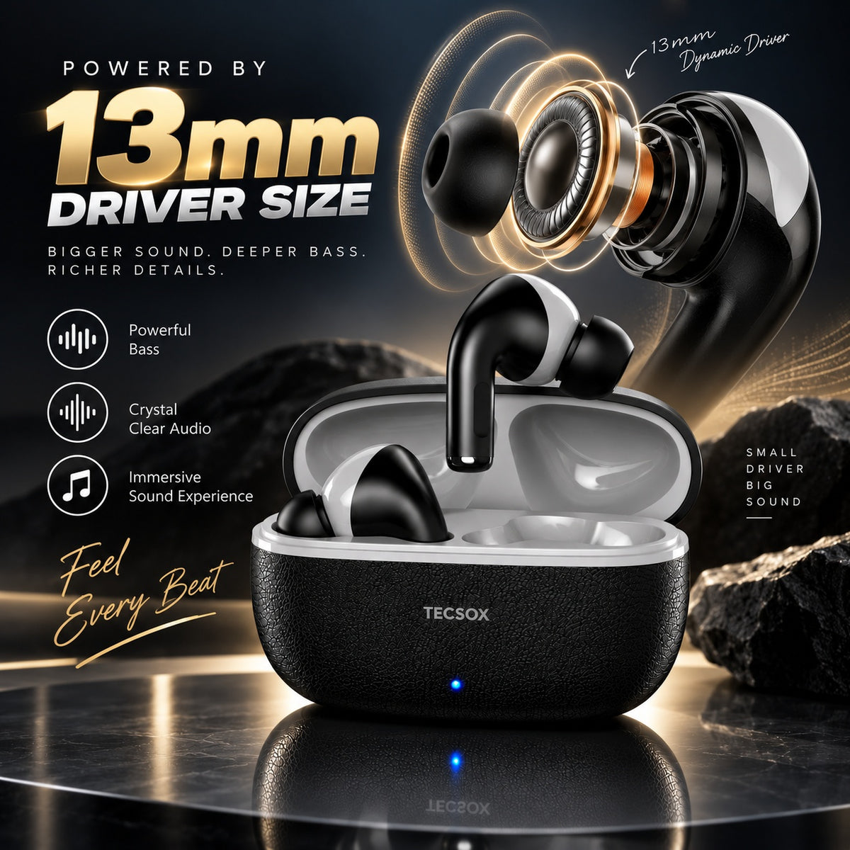 Buy Combo TecSox Bullet T23 | Balanced Sound with 30 Hr Playtime