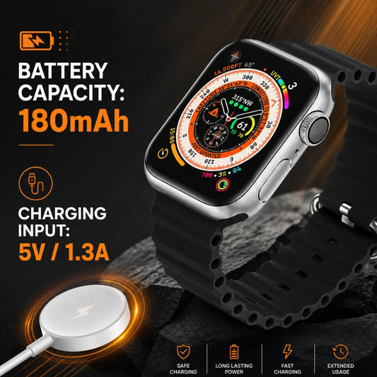 TecSox 2.19" Screen Size Metal Shield | Smart Watch| Wireless Charging