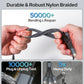 Tecsox 3 in 1 Grey Fast Charging Cable | For iOS & Android