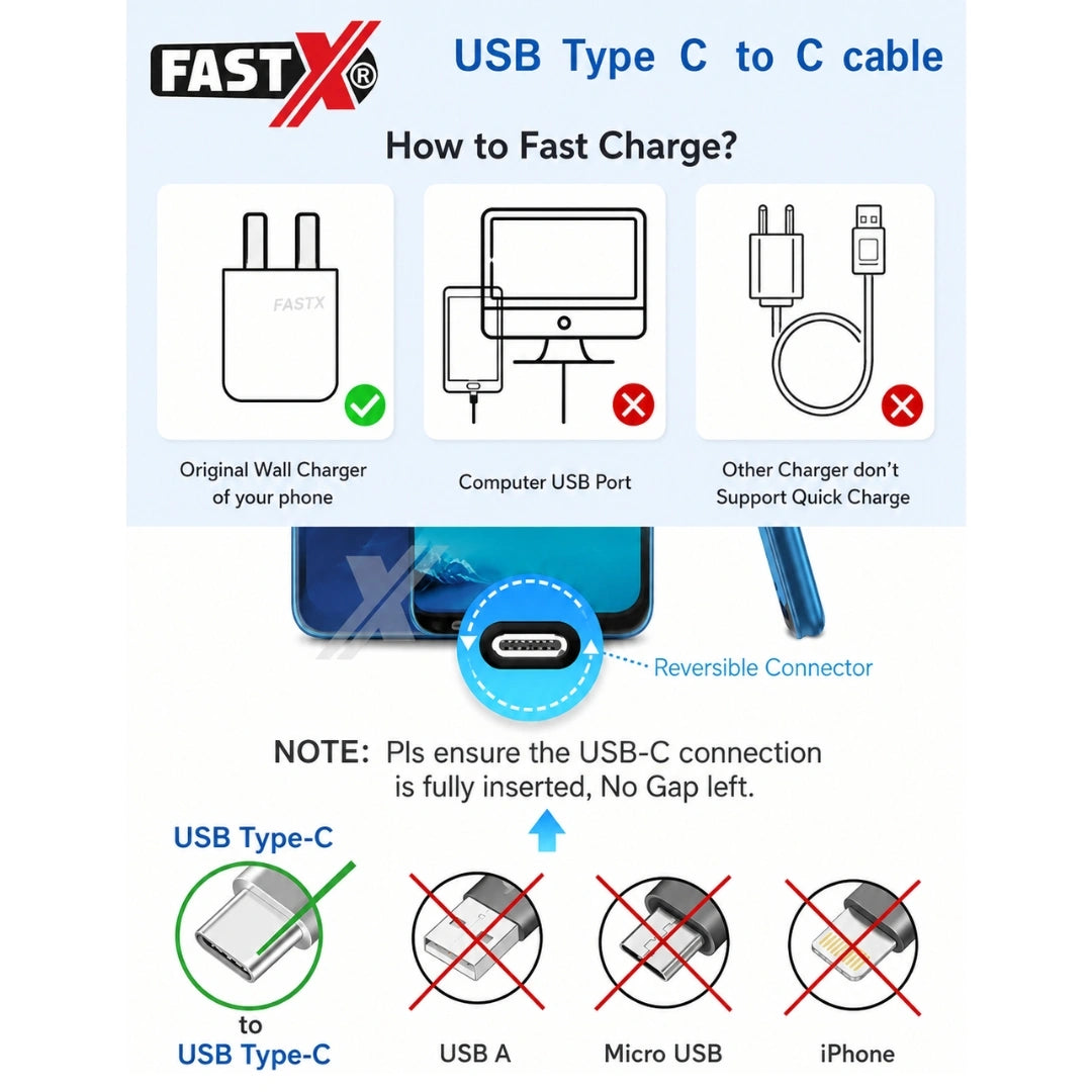 Type C to Type C Cable | Fast Charging | Under ₹200