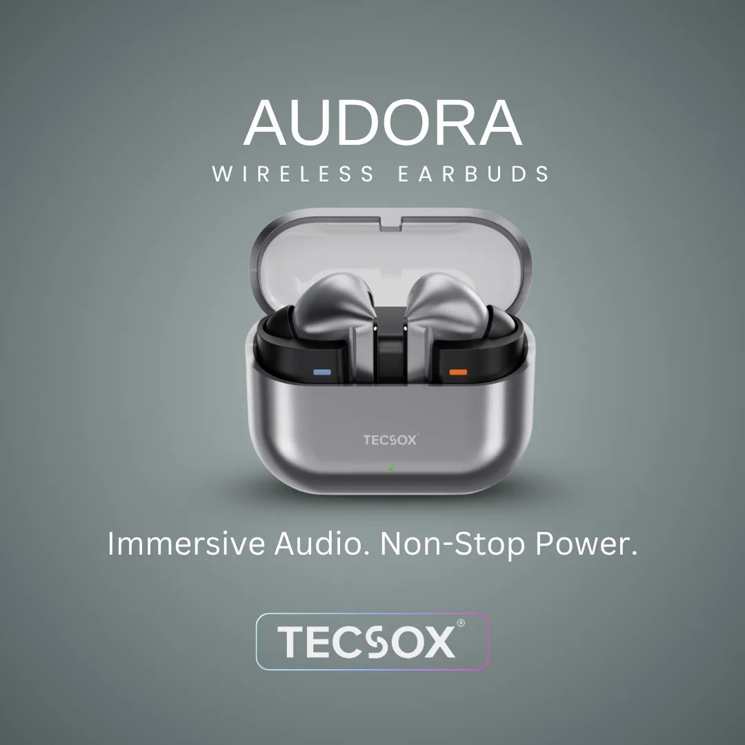 Order TecSox Audora Bluetooth Earbuds | Deep Bass | Under ₹1000