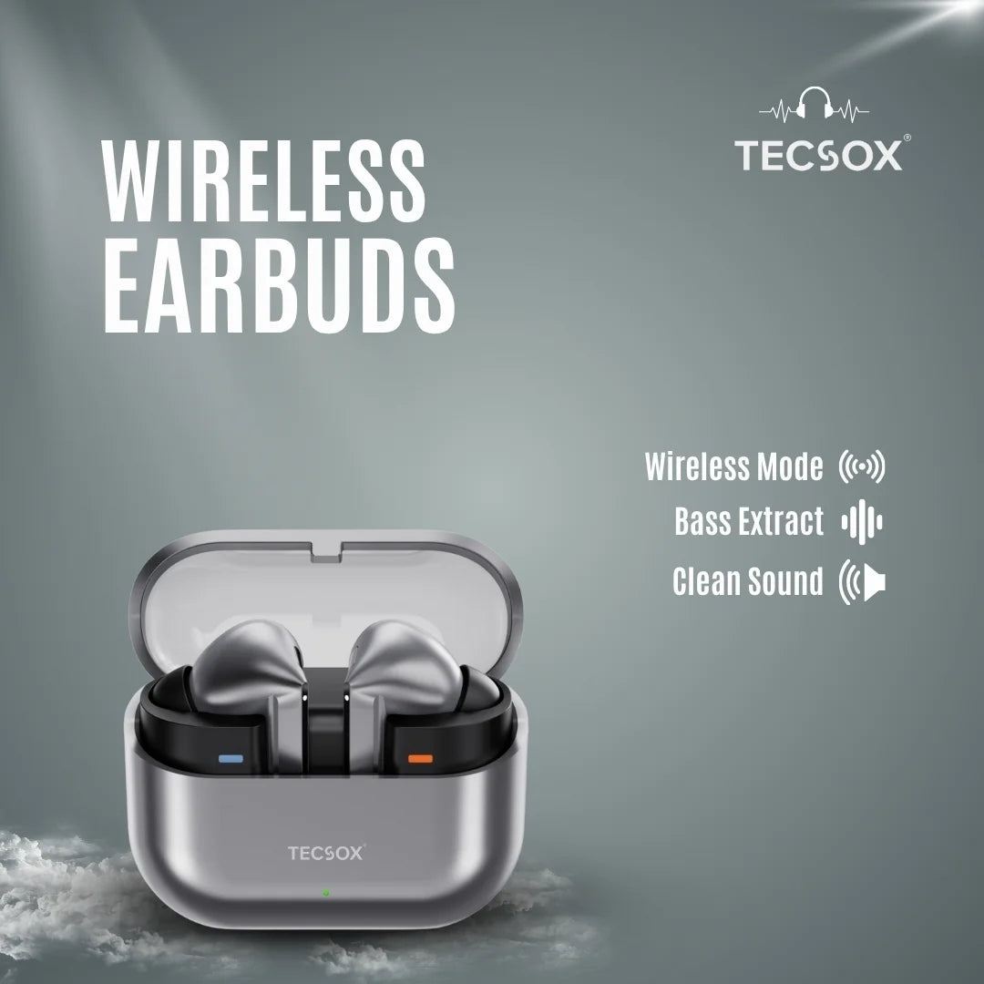Order TecSox Audora Bluetooth Earbuds | Deep Bass | Under ₹1000