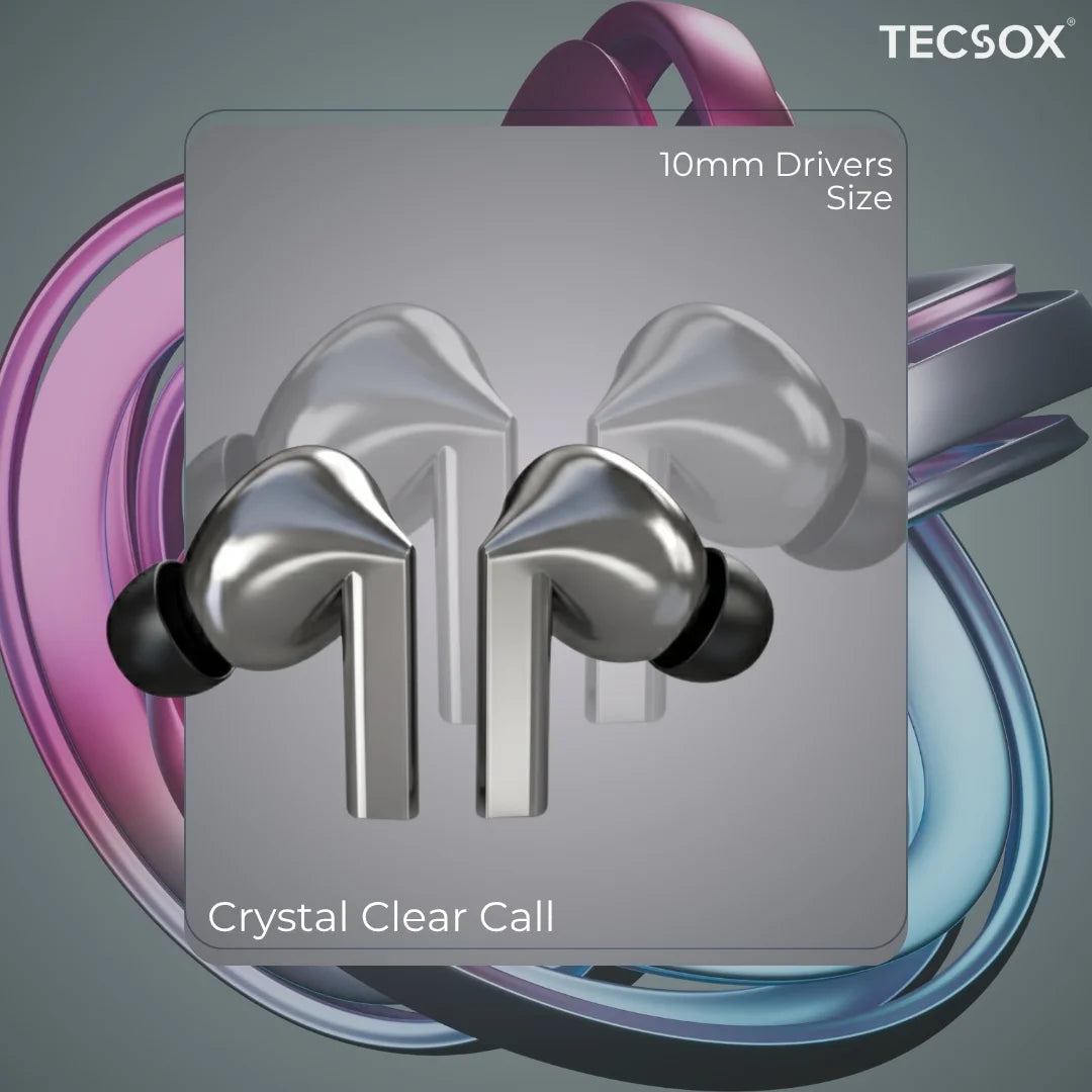 Order TecSox Audora Bluetooth Earbuds | Deep Bass | Under ₹1000