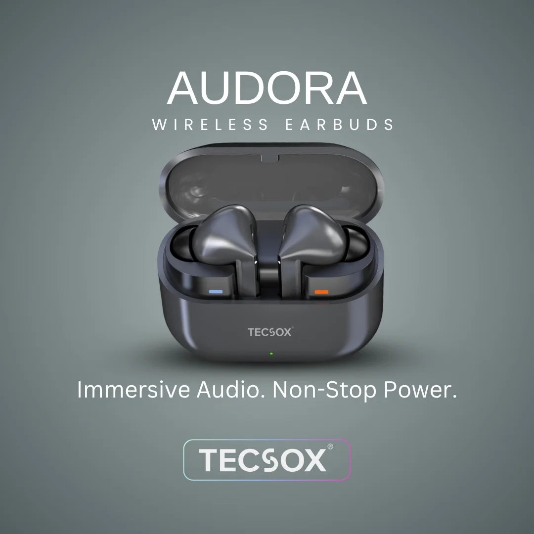 Order TecSox Audora Bluetooth Earbuds | Deep Bass | Under ₹1000
