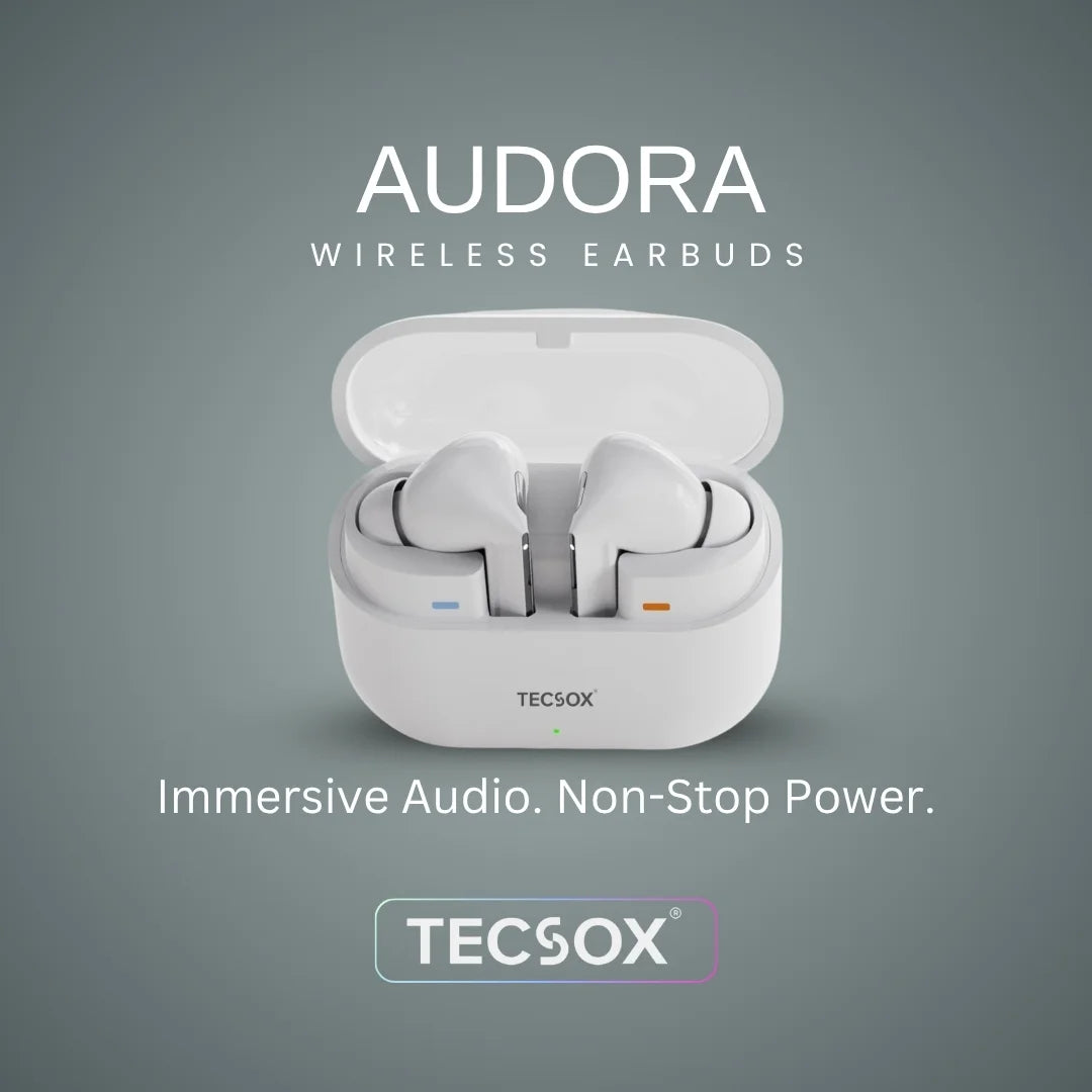 Order TecSox Audora Bluetooth Earbuds | Deep Bass | Under ₹1000