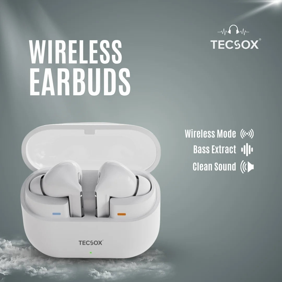 Order TecSox Audora Bluetooth Earbuds | Deep Bass | Under ₹1000
