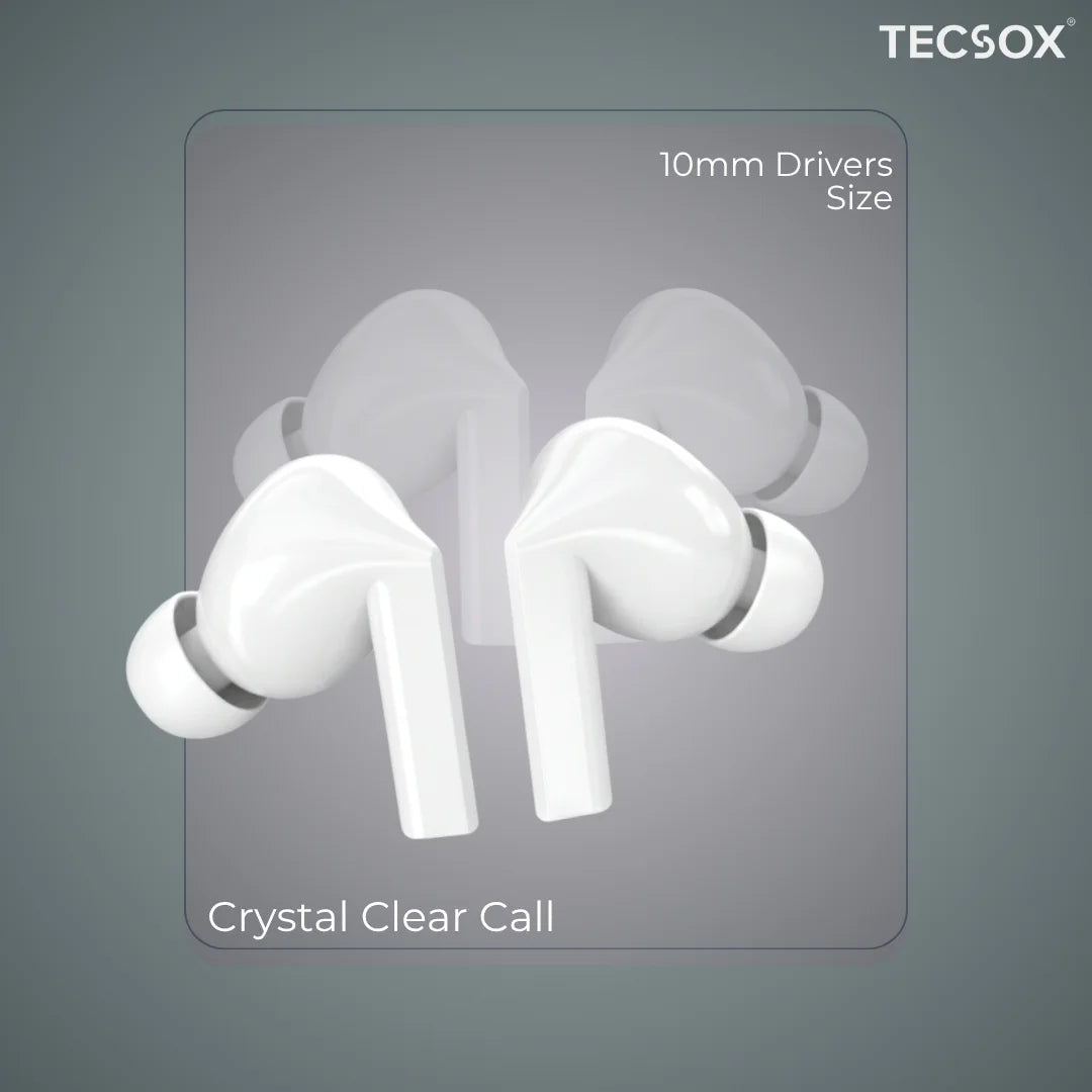 Order TecSox Audora Bluetooth Earbuds | Deep Bass | Under ₹1000