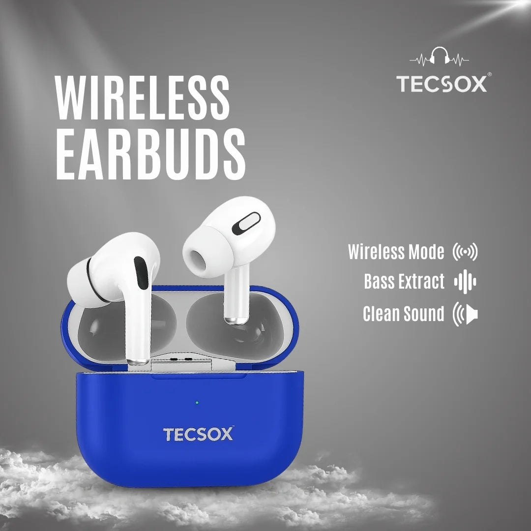 TecPod Pro Earbuds 30Hr Playtime | 5.3 V Bluetooth Earbuds | Deep Bass | Water Resistant