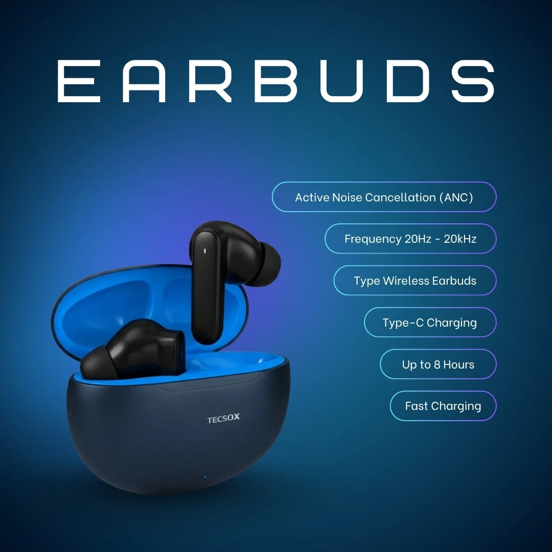 Order TecSox Pulse 611 Bluetooth Earbuds | Deep Bass | Under ₹1000