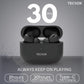 Order TecPod Pro Black Matt Bluetooth Earbuds | Deep Bass | Under ₹1000