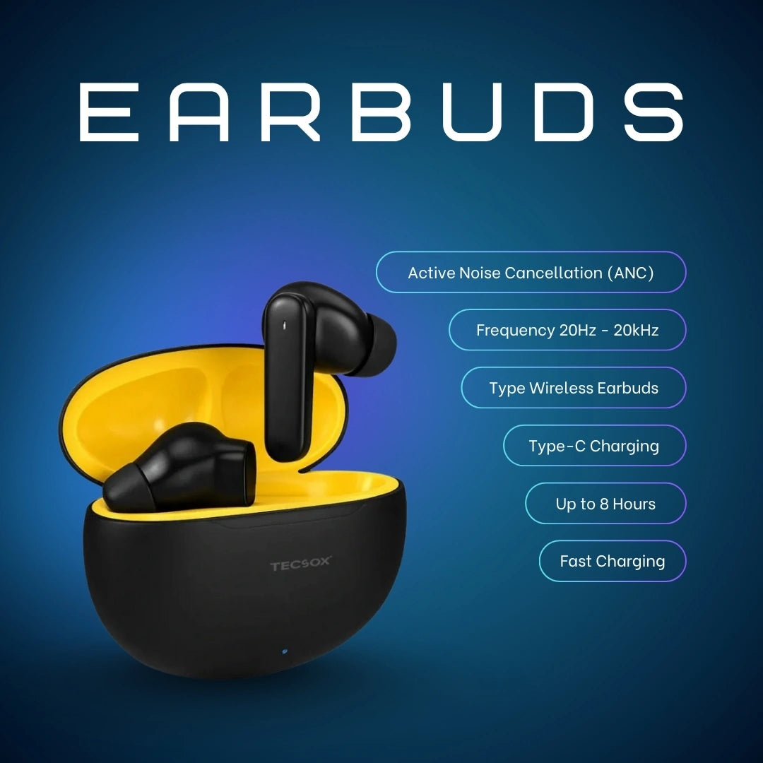 Order TecSox Pulse 611 Bluetooth Earbuds | Deep Bass | Under ₹1000