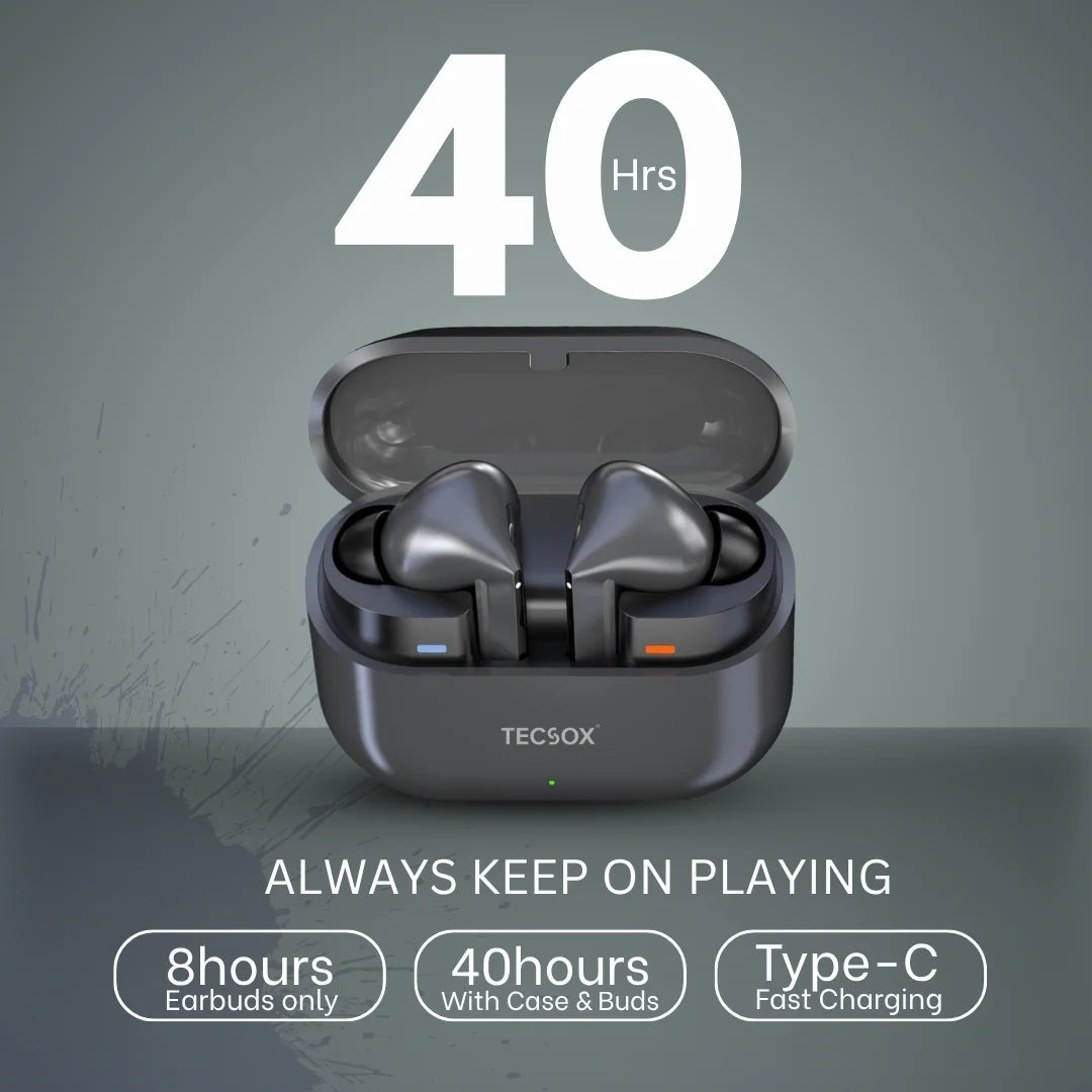 Order TecSox Audora Bluetooth Earbuds | Deep Bass | Under ₹1000