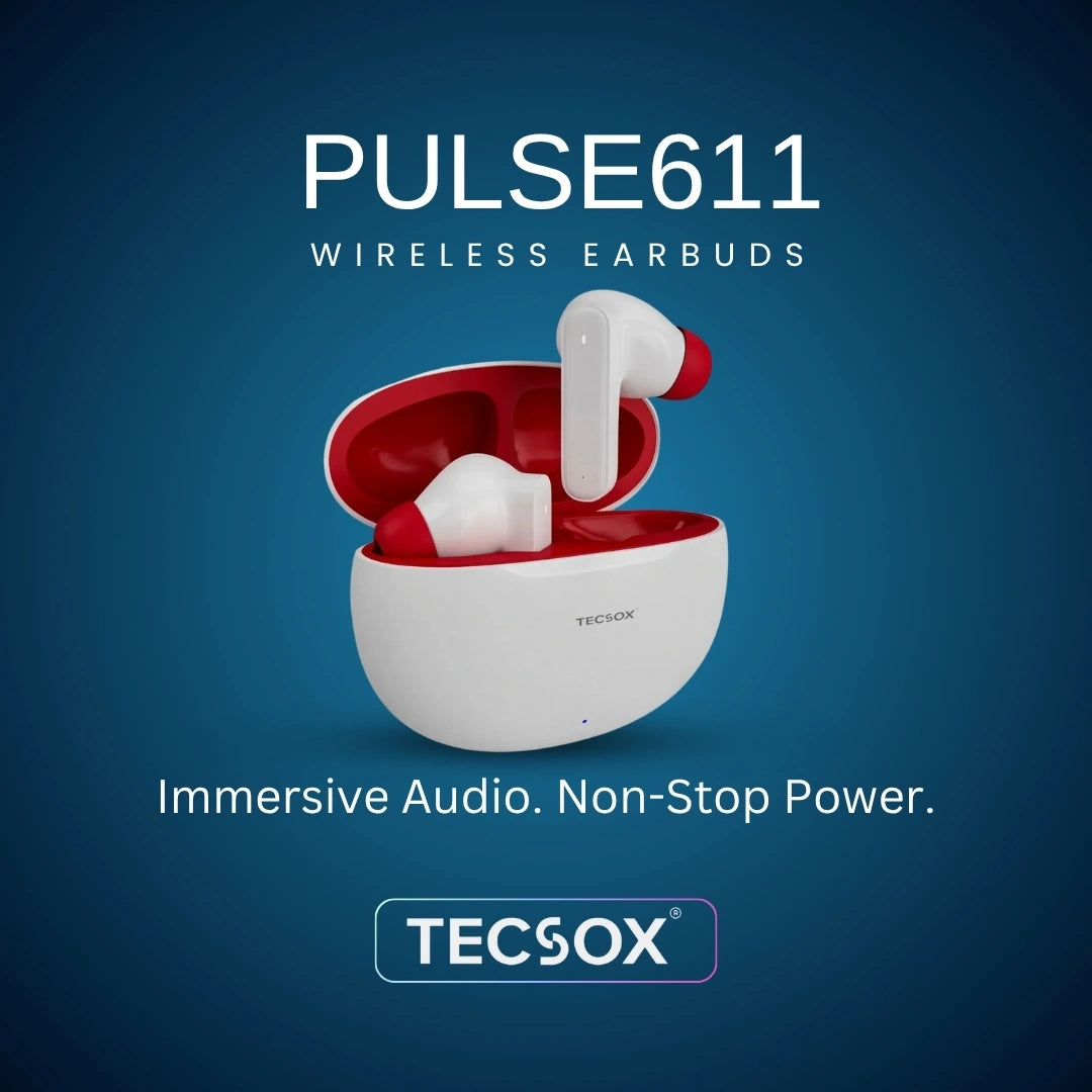 Order TecSox Pulse 611 Bluetooth Earbuds | Deep Bass | Under ₹1000